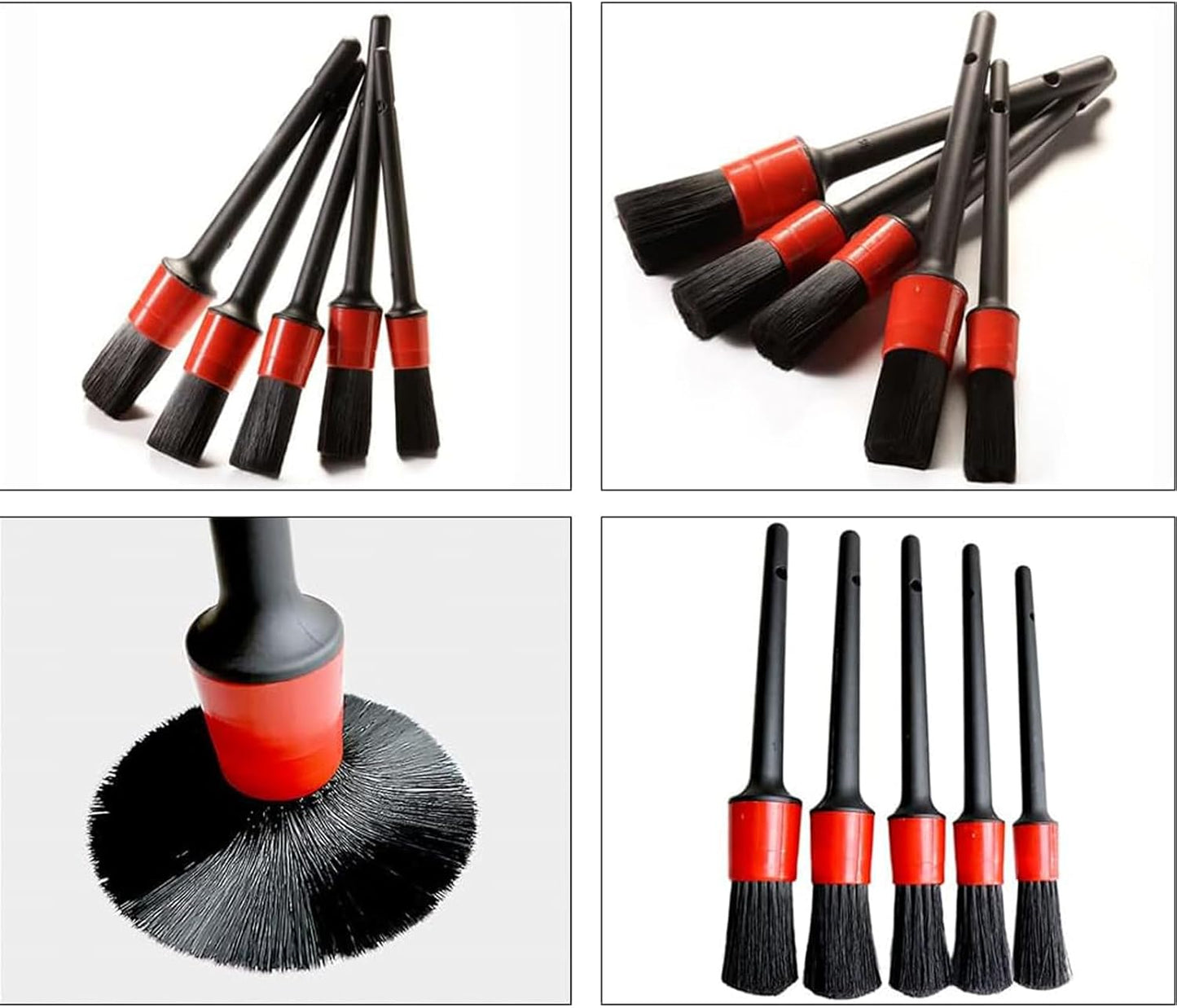 Car Detailing Brush Set, 5 Pieces Car Cleaning Brush Set, Car Cleaning Brushes, Ultra Soft, Cleaning Brush Car for Vehicle Care, Cleaning Vehicle Upholstery