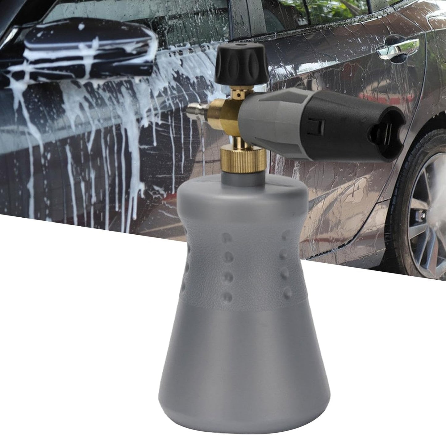 Car Pressure Washer Foam Sprayer Soap Dispenser Bottle Universal 1/4 Quick Coupling for Automotive Care Durable