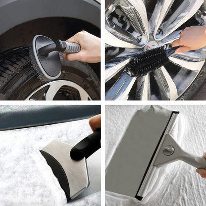 30Pcs Car Wash Cleaning Kit - Car Care Wash Tools Set Car Detailing Set with Collapsible Bucket Snow Shovel