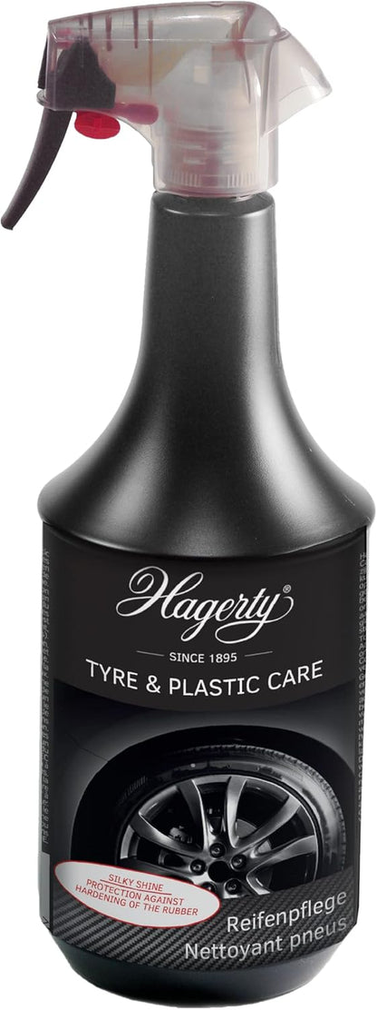 Tire & Plastic Cleaner - High-Quality Care Product - Gentle Tyre Care Car - Protective Care for Plastic & Rubber - Plastic Care for External Car Areas