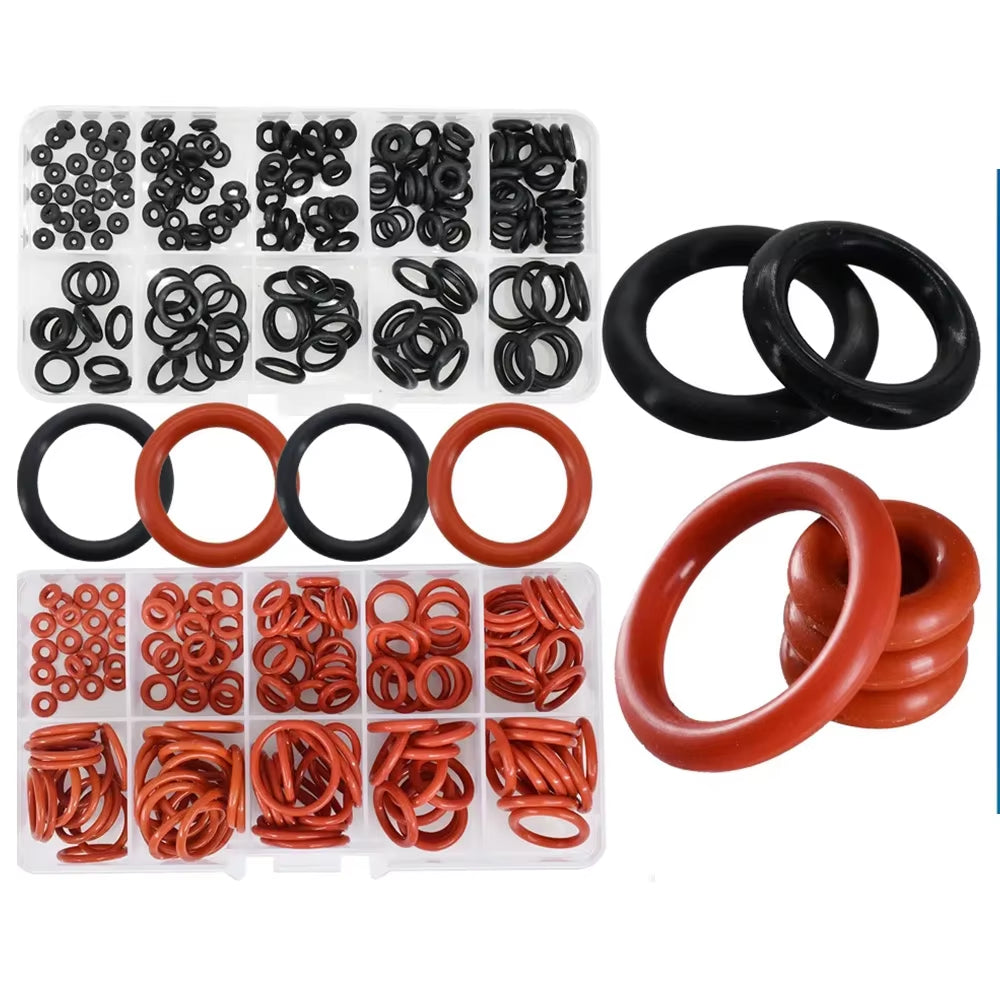 Silicone Seal Rings Set Pressure Washer Spacer Rubber O-Ring Plumbing Gasket Oil Resistant Nbr O Ring High Temperature Oring Kit