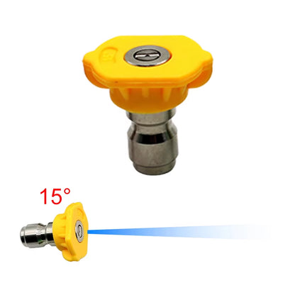 1Pcs 1/4" Quick Connect Garden High Pressure Washer Spray Nozzle 0 15 25 40 60Degree Watering Soap Nozzle Tip Garden Cleaning