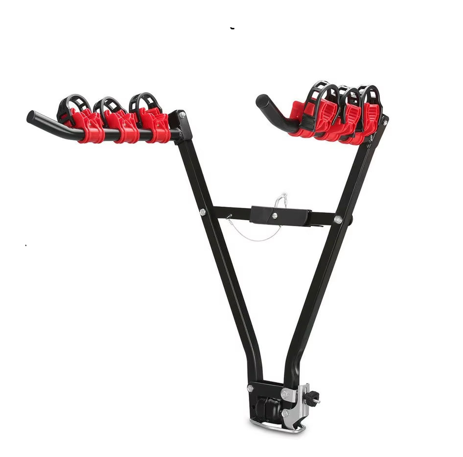 3 Bikes Carrier Rack Steel V-Rack Trunk Mount Bicycle Car Rack Holder Stand SUV Rear Rack RV Suspension MTB Tailstock Rear Mount