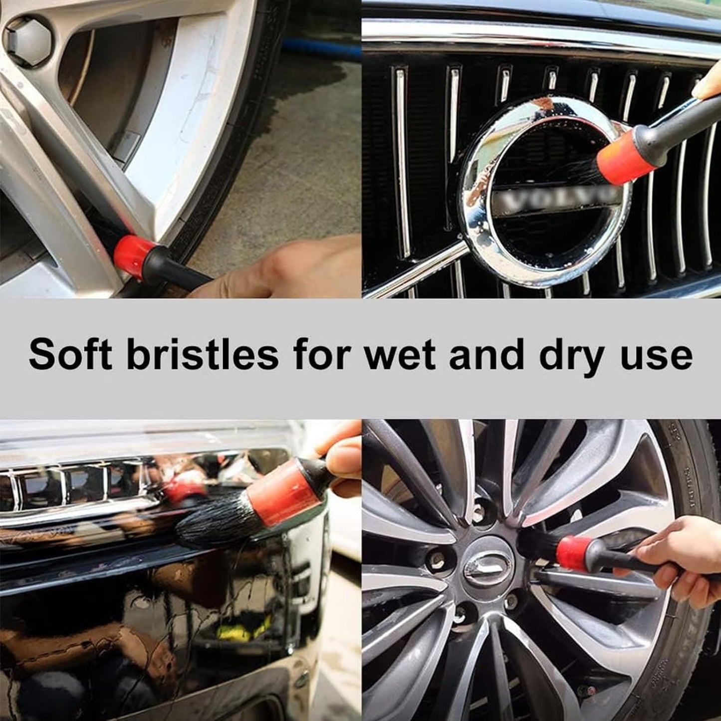 Car Detailing Brush Set, 5 Pieces Car Cleaning Brush Set, Car Cleaning Brushes, Ultra Soft, Cleaning Brush Car for Vehicle Care, Cleaning Vehicle Upholstery