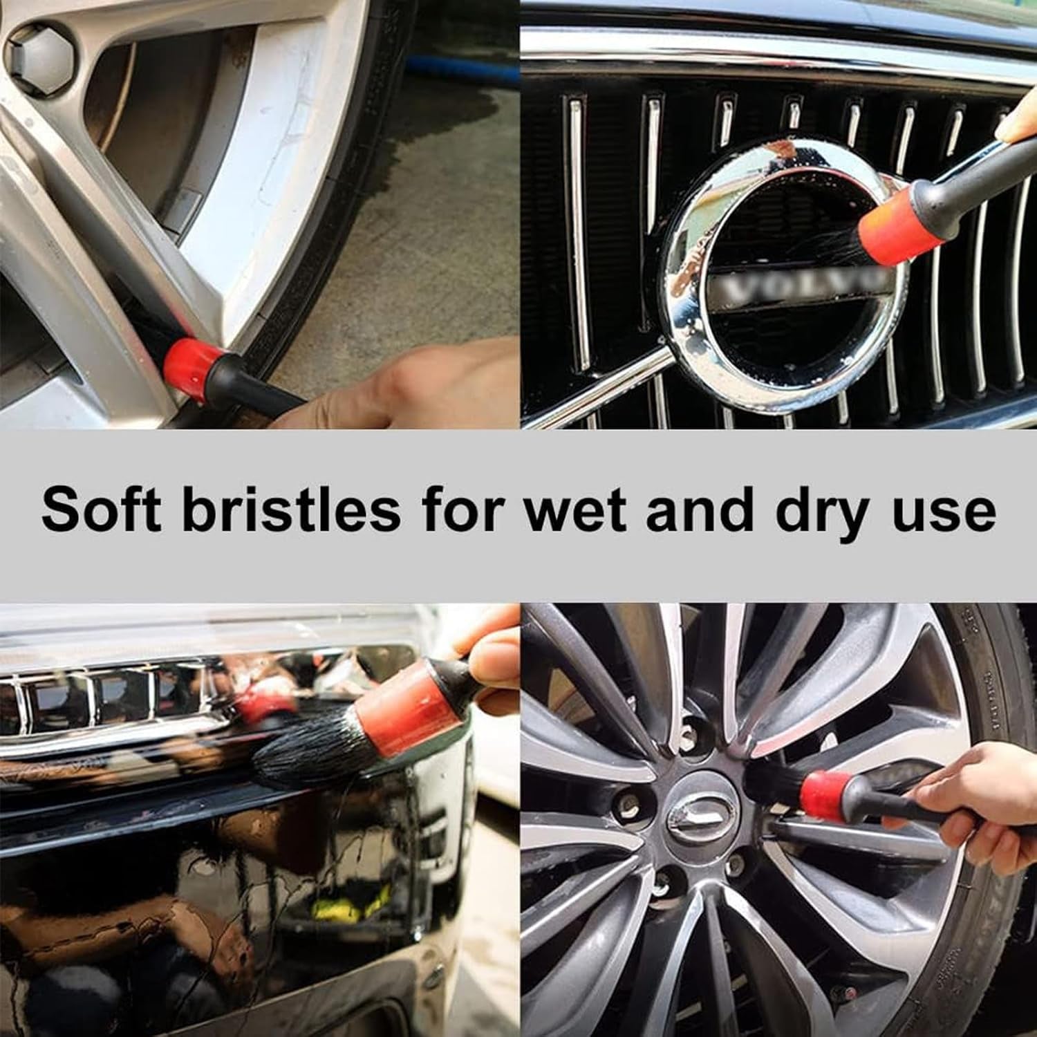 Car Detailing Brush Set, 5 Pieces Car Cleaning Brush Set, Car Cleaning Brushes, Ultra Soft, Cleaning Brush Car for Vehicle Care, Cleaning Vehicle Upholstery