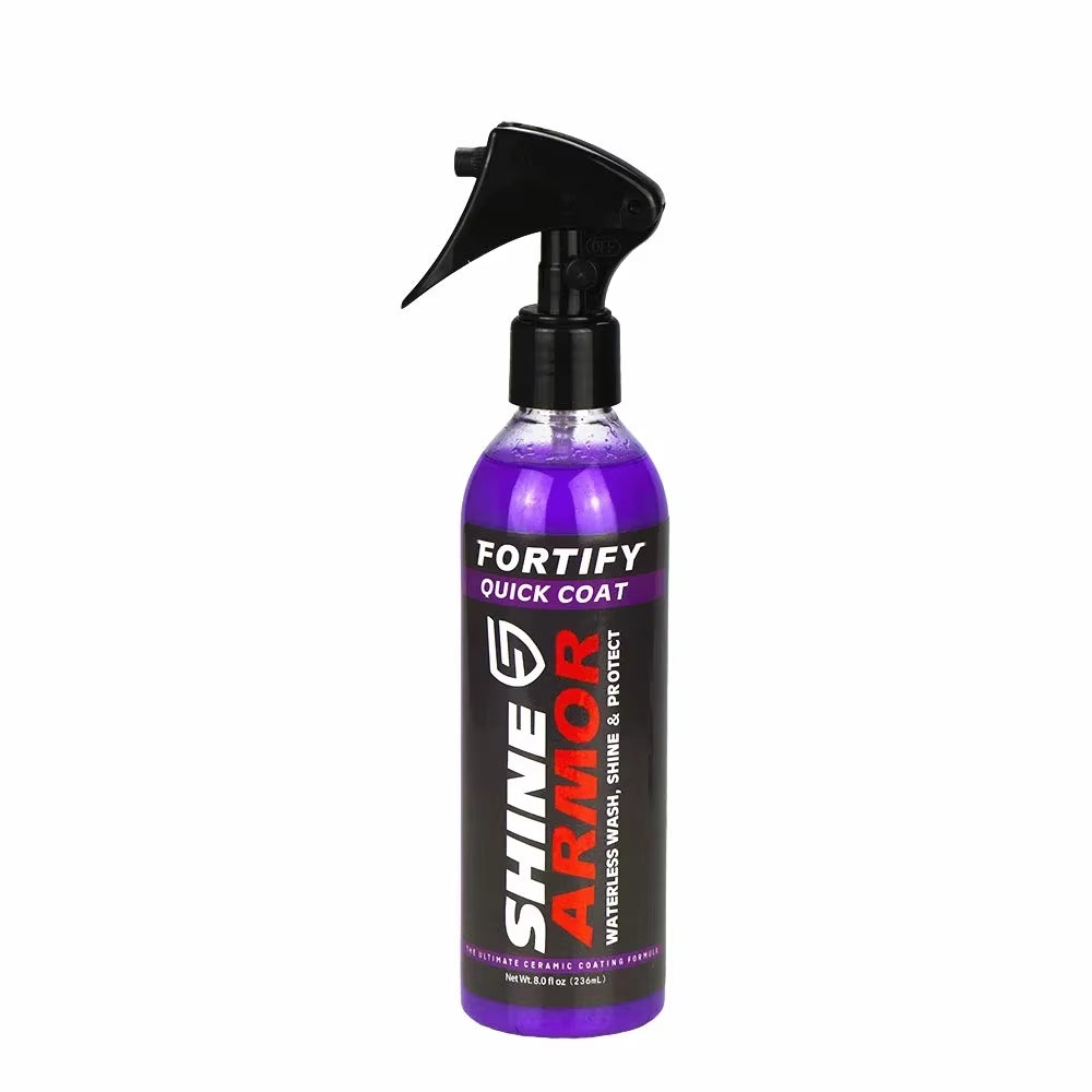 SHINE ARMOR Fortify Quick Coat Ceramic Coating and Waterless Car Wash & Wax Spray with Hydrophobic Top Coat Polish