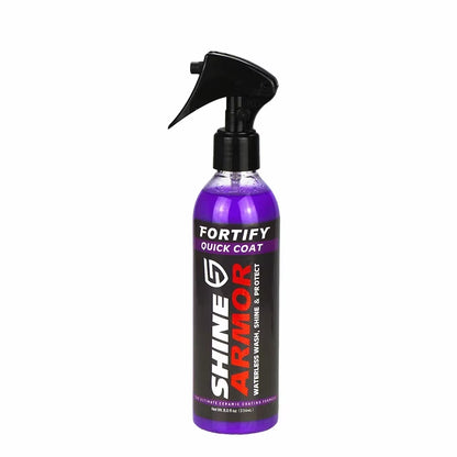 SHINE ARMOR Fortify Quick Coat Ceramic Coating and Waterless Car Wash & Wax Spray with Hydrophobic Top Coat Polish