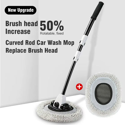 Professional Car Cleaning Brush Mop Kit with Telescopic Handle and Chenille Microfiber Head