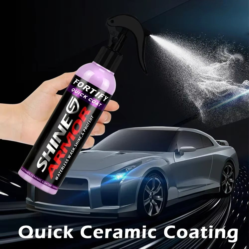 SHINE ARMOR Fortify Quick Coat Ceramic Coating Car Wax Polish Spray Waterless Car Wash&Wax Hydrophobic Top Coat Polish