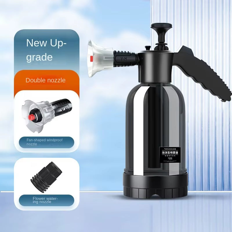 2L Portable Car Wash Foam Pump Sprayer Manual Pneumatic Foam Spray Bottle Thickened 99% High Pressure Explosion-Proof Super Foam