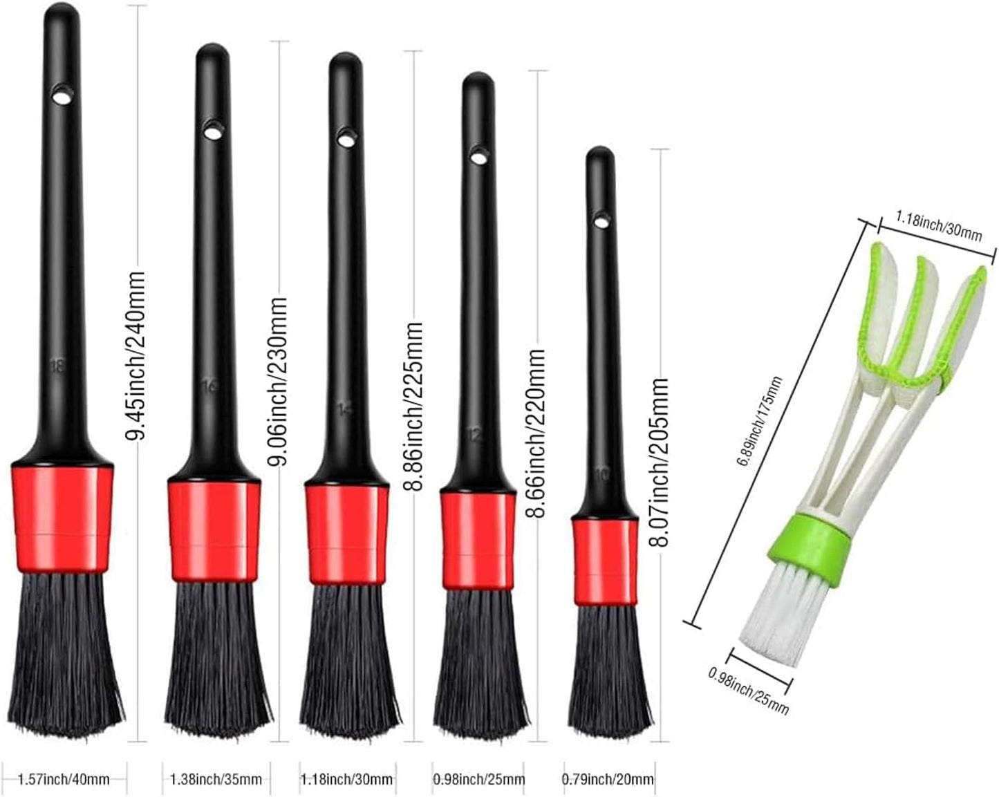 Car Detailing Brush Set, 5 Pieces Car Cleaning Brush Set, Car Cleaning Brushes, Ultra Soft, Cleaning Brush Car for Vehicle Care, Cleaning Vehicle Upholstery