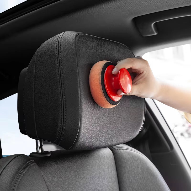 Car Waxing Handle Polishing Tool Car Wash Sponge Car Beauty Care Products Waxing Sponge Suit Car Cleaning Accessories for Car