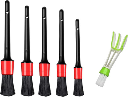 Car Detailing Brush Set, 5 Pieces Car Cleaning Brush Set, Car Cleaning Brushes, Ultra Soft, Cleaning Brush Car for Vehicle Care, Cleaning Vehicle Upholstery