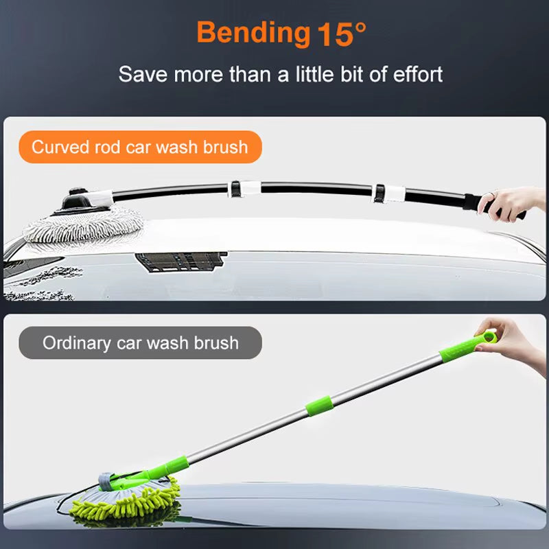 Professional Car Cleaning Brush Mop Kit with Telescopic Handle and Chenille Microfiber Head
