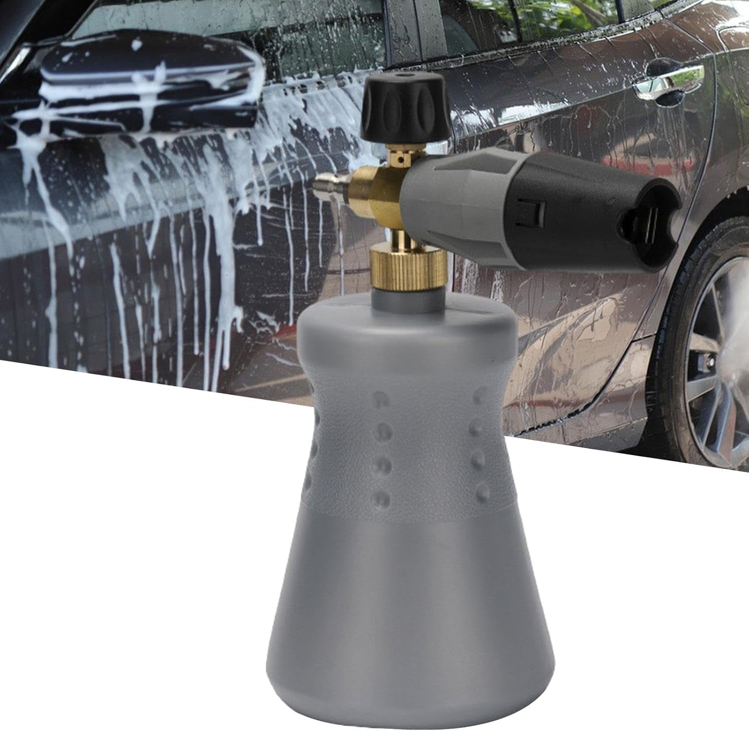 Car Pressure Washer Foam Sprayer Soap Dispenser Bottle Universal 1/4 Quick Coupling for Automotive Care Durable