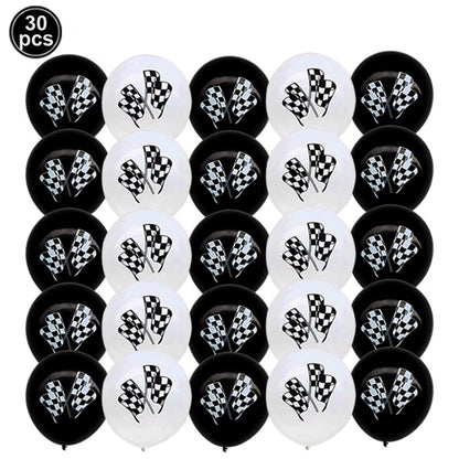 1Set 137X274Cm Black White Tablecloths Racing Car Motorcycle Theme Party Dispossible Plastic Tablecover Birthday Party Supplies