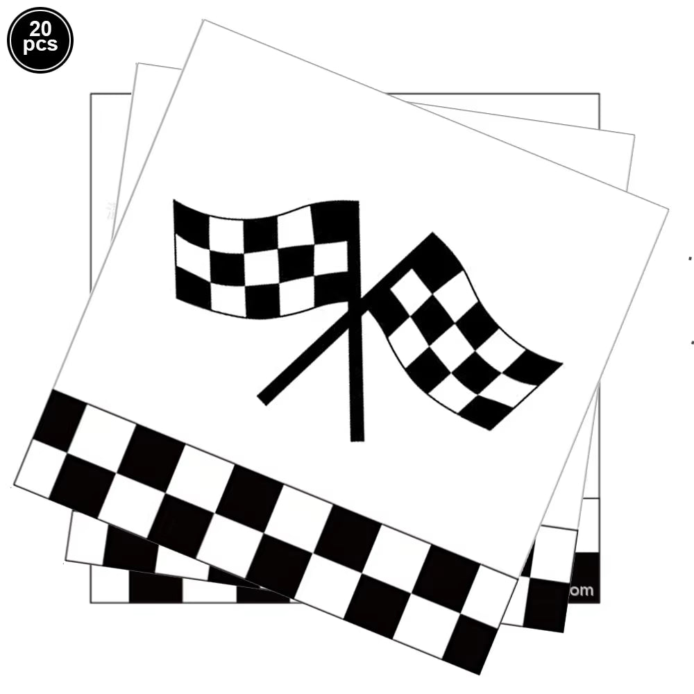 1Set 137X274Cm Black White Tablecloths Racing Car Motorcycle Theme Party Dispossible Plastic Tablecover Birthday Party Supplies
