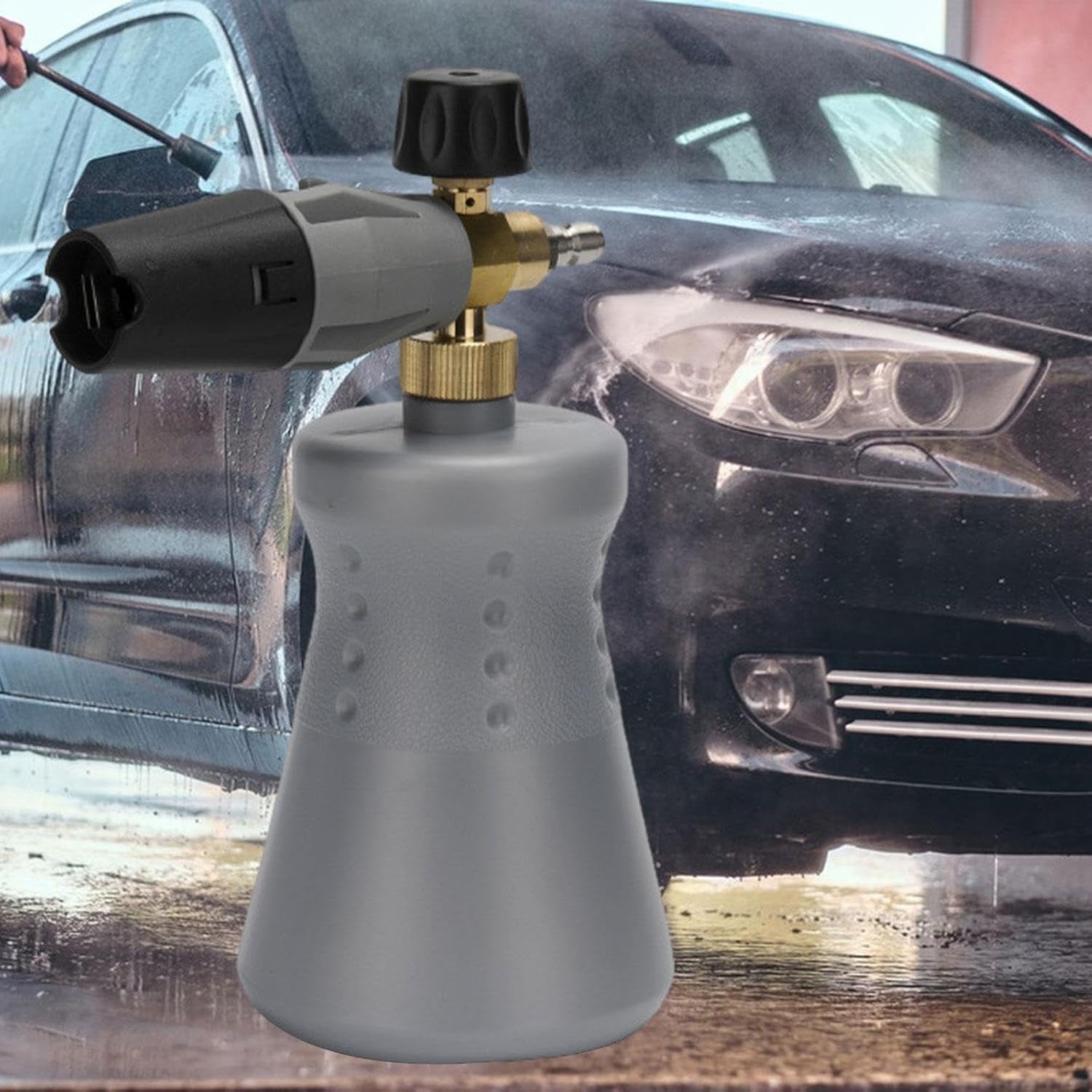 Car Pressure Washer Foam Sprayer Soap Dispenser Bottle Universal 1/4 Quick Coupling for Automotive Care Durable